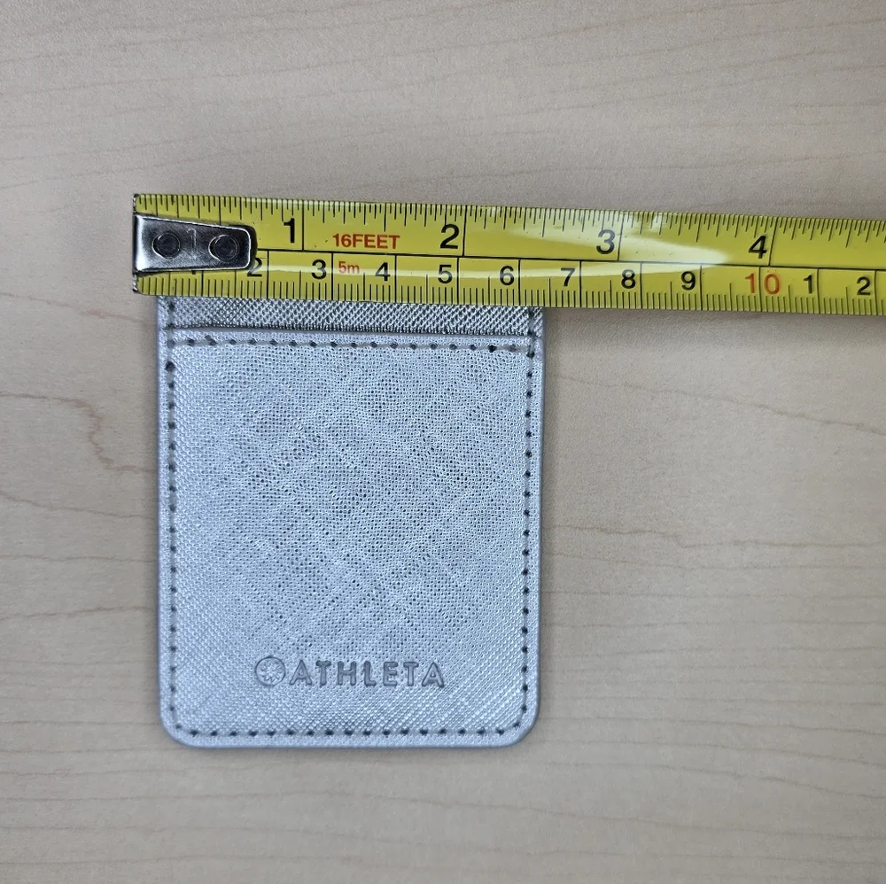 Athleta Metallic Silver Card Holder‎ For Phone